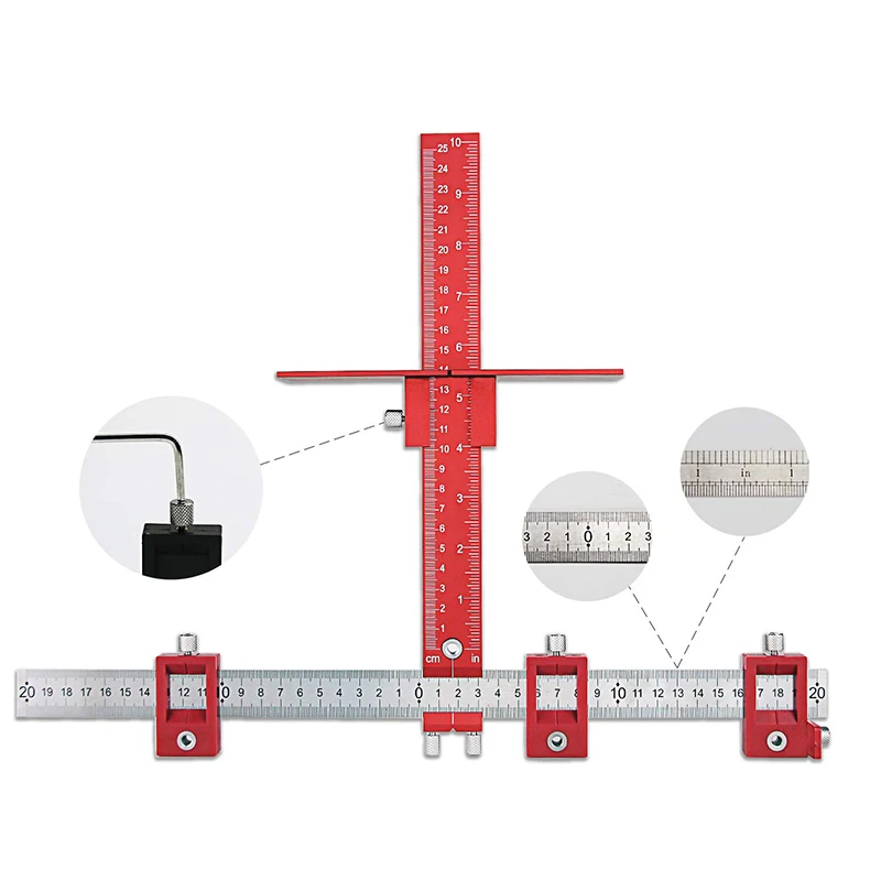 new arrival Punching Locator Guide Woodworking Tool Drilling Hole Adjustable T-type Ruler
new arrival Punching Locator Guide Woodworking Tool Drilling Hole Adjustable T-type Ruler