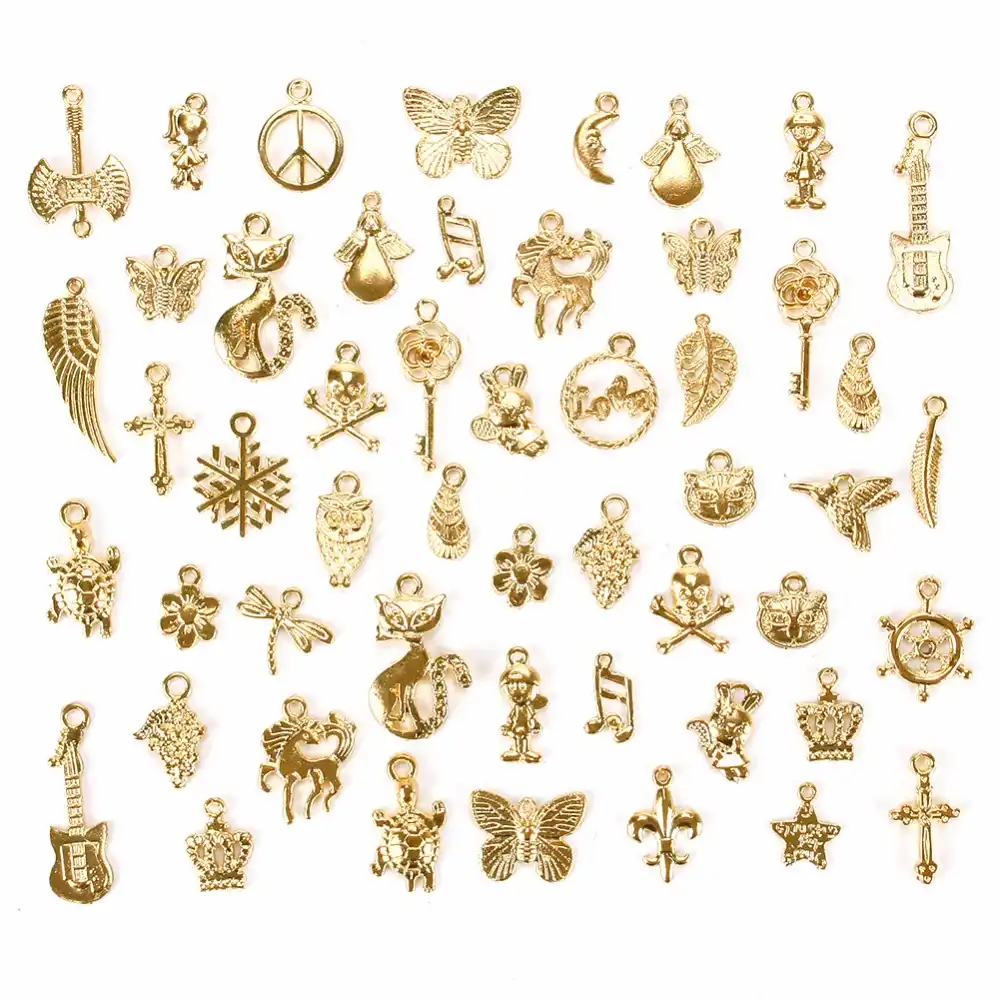 30PCS Mixed Enamel Beads Pendants Charms Craft DIY Jewelry Findi NB