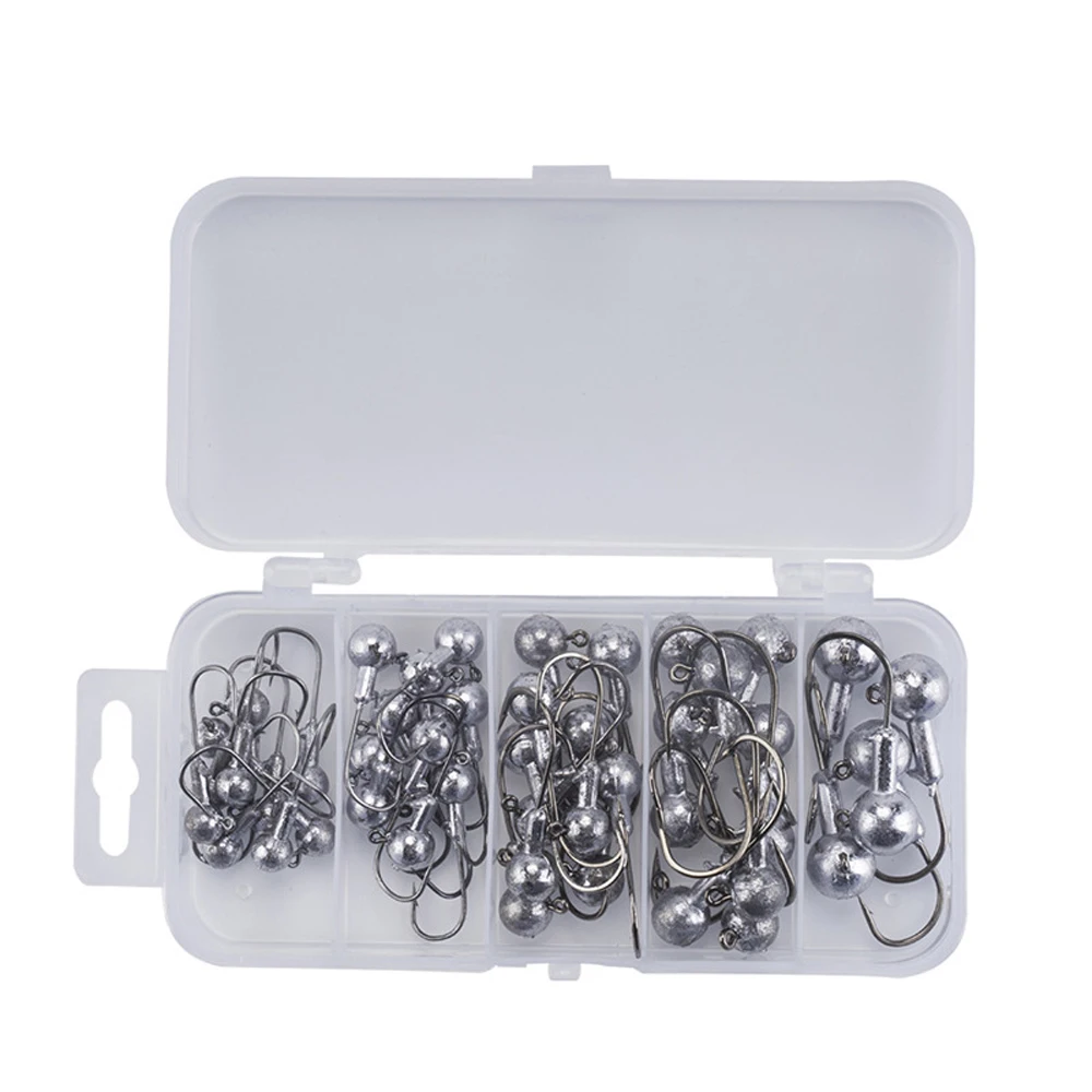 45pcs/box crank Original color lead jig head sinking hook 2g 3.5g 5g 7g 10g soft worm fishing lure hooks tackle accessories
45pcs/box crank Original color lead jig head sinking hook 2g 3.5g 5g 7g 10g soft worm fishing lure hooks tackle accessories