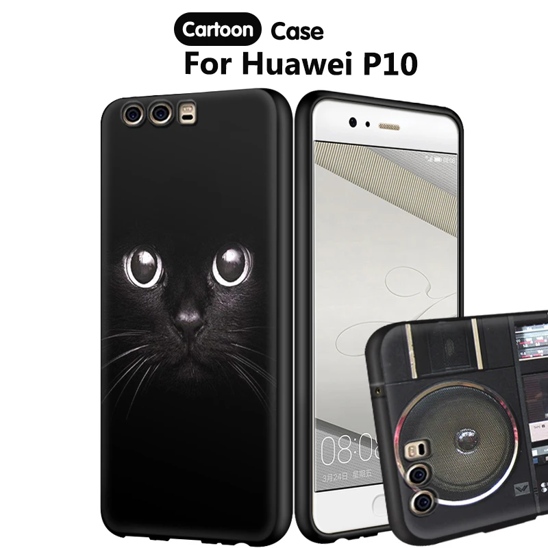 JURCHEN TPU чехол для телефона Huawei P10 силиконовый роскошный милый мягкий P 10 мультяшный