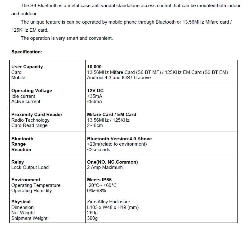 S6 spec