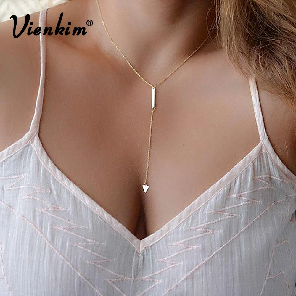 Vienkim 2018 new hot fashion triangle pendant long chain necklace gold option chain ladies necklace
Vienkim 2018 new hot fashion triangle pendant long chain necklace gold option chain ladies necklace