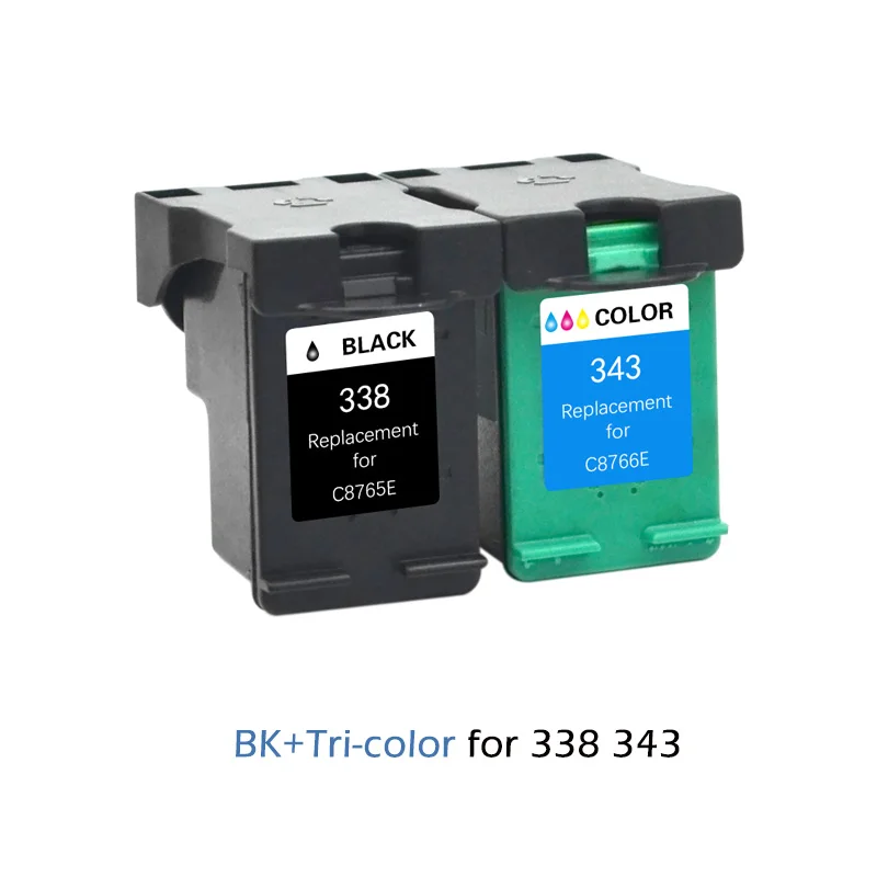 Remanufactured compatible ink cartridges For HP338 For HP343 BK CL HP for HP 338 343 Deskjet 6540 6520 6540 6840 460c 1500 9800 
Remanufactured compatible ink cartridges For HP338 For HP343 BK CL HP for HP 338 343 Deskjet 6540 6520 6540 6840 460c 1500 9800