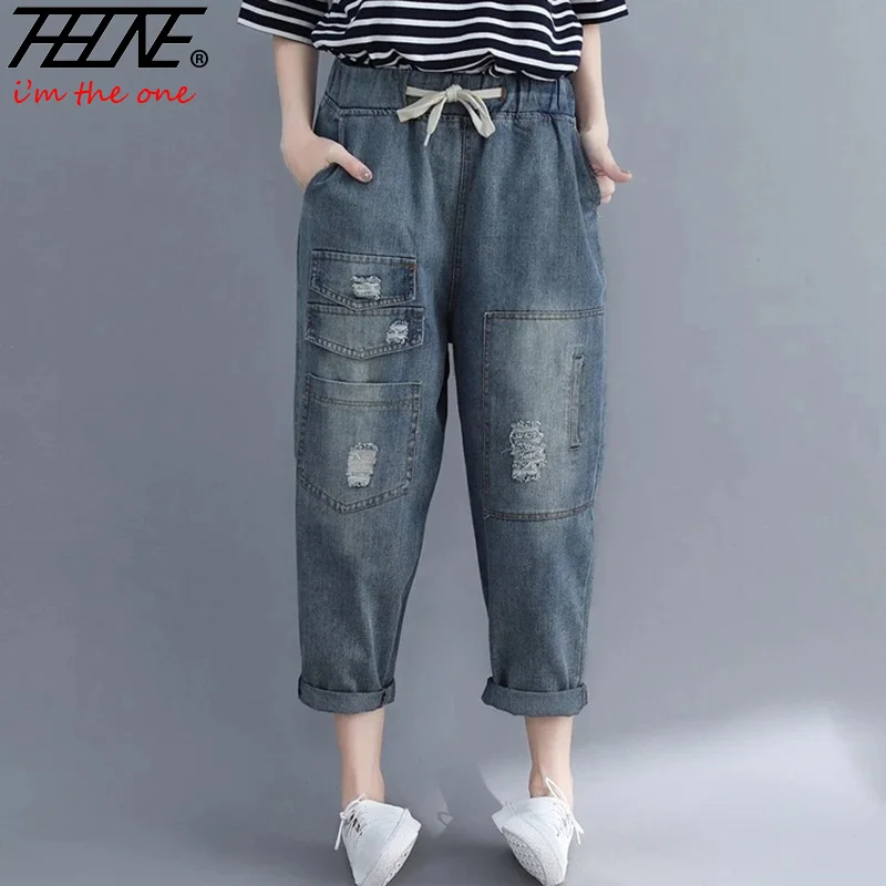 THHONE Ripped Jeans Women Denim Pants Plus Size Casual Trousers Befree Loose High Waist Boyfriend Jeans for Women Vaqueros Mujer
THHONE Ripped Jeans Women Denim Pants Plus Size Casual Trousers Befree Loose High Waist Boyfriend Jeans for Women Vaqueros Mujer
