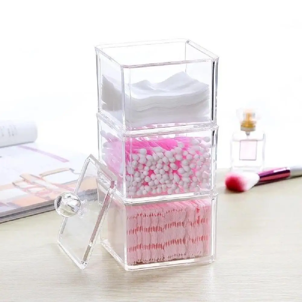Acrylic Cotton Swab Makeup Organizer Storage Box Portable Container Make Up Cotton Pad Box Storage Case Organizer For Cosmetics
Acrylic Cotton Swab Makeup Organizer Storage Box Portable Container Make Up Cotton Pad Box Storage Case Organizer For Cosmetics