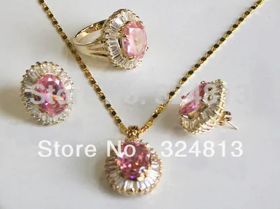 free shipping>>> Free Shipping 18 K gold-plated pink Crystal sets pendant& earrings ring
free shipping>>> Free Shipping 18 K gold-plated pink Crystal sets pendant& earrings ring