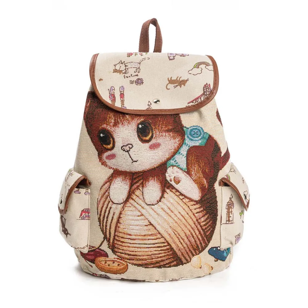 Best Deal Bag Women Cute Cat Printing Canvas Drawstring Backpack Women Shopping Bag Travel Bags Best Gift High Quality Drop 2019
Best Deal Bag Women Cute Cat Printing Canvas Drawstring Backpack Women Shopping Bag Travel Bags Best Gift High Quality Drop 2019
