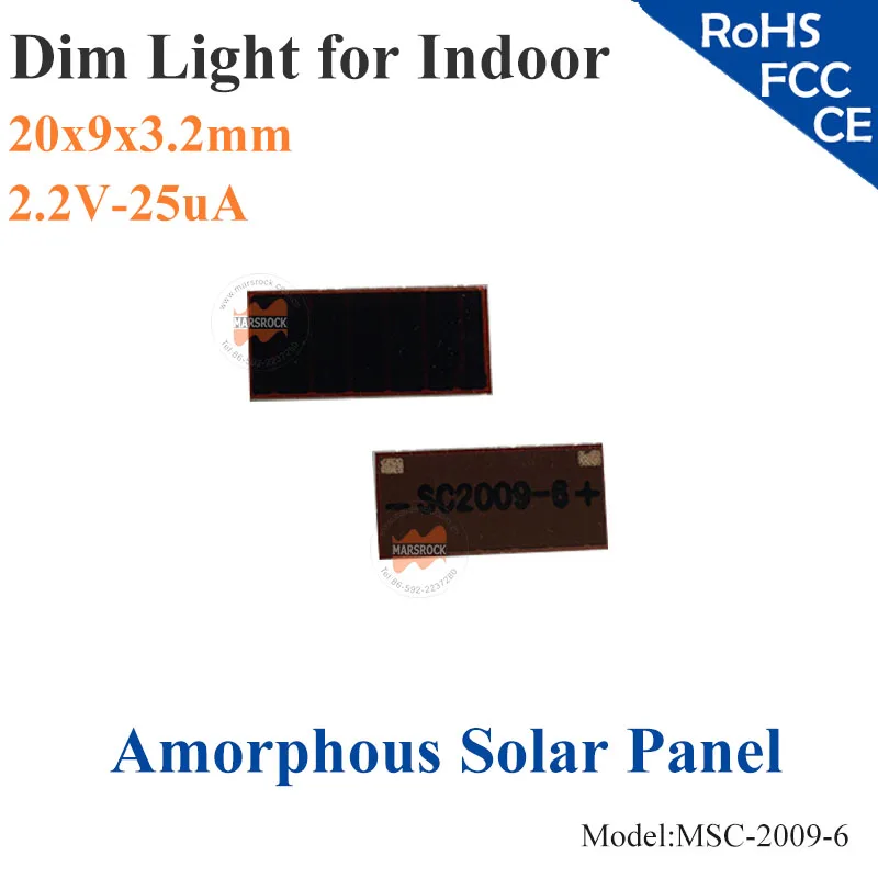 20X9mm 2.2V 25uA dim light Thin Film Amorphous Silicon Solar Cell ITO glass for indoor Product,calculator,toys,0-1.5V battery
20X9mm 2.2V 25uA dim light Thin Film Amorphous Silicon Solar Cell ITO glass for indoor Product,calculator,toys,0-1.5V battery