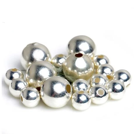 6mm silver beads 12