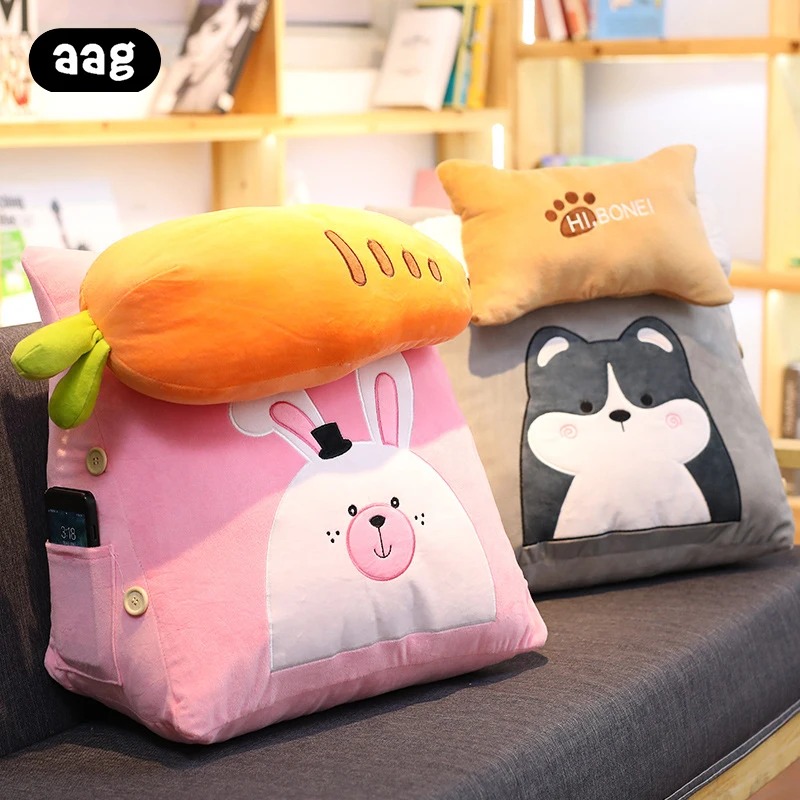 Cartoon Cute Plush Triangular Sofa Cushion Back Pillow Bed Backrest Office Chair Waist Support Cushion Reading Lumbar Cushions
Cartoon Cute Plush Triangular Sofa Cushion Back Pillow Bed Backrest Office Chair Waist Support Cushion Reading Lumbar Cushions