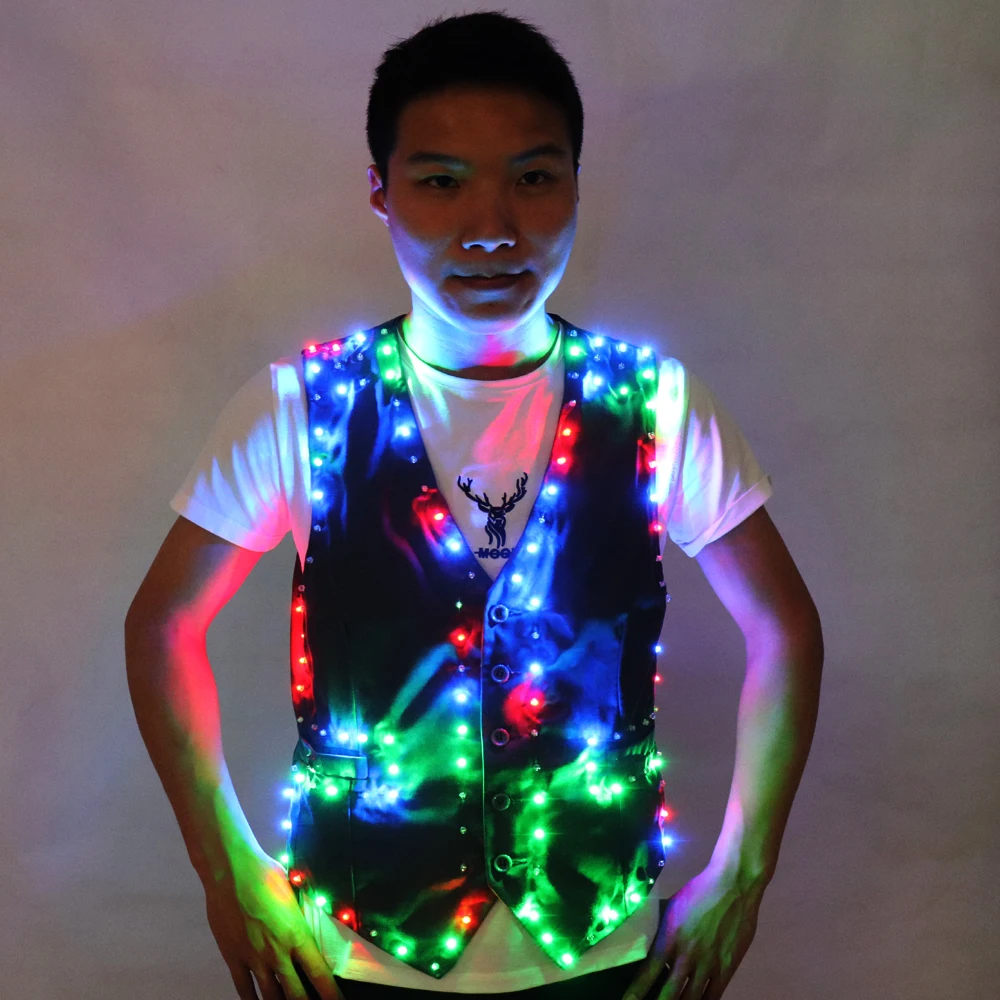 Colorful Led Luminous Vest Ballroom Costume Jacket DJ Singer Dancer Performer Stage Wear Waiter Clothes
Colorful Led Luminous Vest Ballroom Costume Jacket DJ Singer Dancer Performer Stage Wear Waiter Clothes