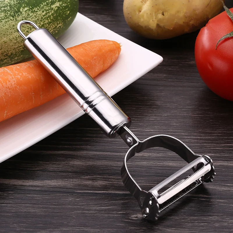 Stainless Steel Peeler Double-headed Fruit Apple Potato Peeler Grater Tomato Slicer Cutter Kitchen Tool Accessories
Stainless Steel Peeler Double-headed Fruit Apple Potato Peeler Grater Tomato Slicer Cutter Kitchen Tool Accessories