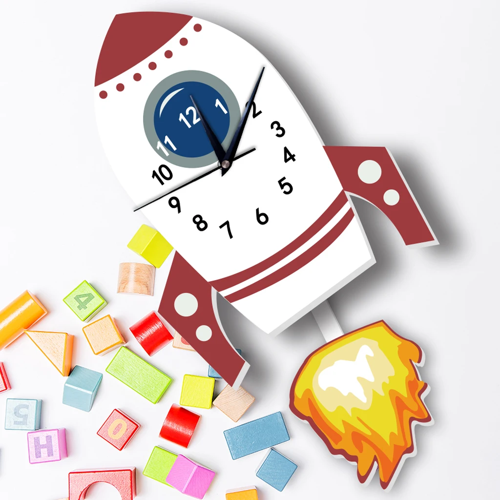 Japanese Adorable Pendulum Clock Funny Crafts Swinging Tail Wall Clock Kit for Kid's Nursery Children's Bedroom Decor