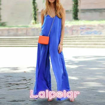 New Summer Women Beach Romper Solid Color Loose Sleeveless V-neck Girl Wide Leg Jumpsuit Playsuit Laipelar
New Summer Women Beach Romper Solid Color Loose Sleeveless V-neck Girl Wide Leg Jumpsuit Playsuit Laipelar