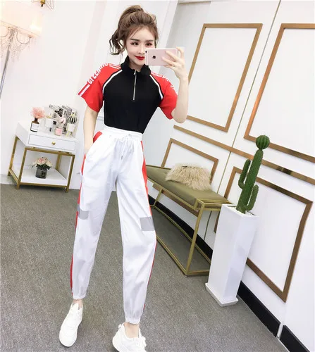 Fashion 2019 Zip Casual Women's Sets Loose Striped Patchwork Two Piece Set Zip Chic Pocket Brief Korean Conjunto Feminino
Fashion 2019 Zip Casual Women's Sets Loose Striped Patchwork Two Piece Set Zip Chic Pocket Brief Korean Conjunto Feminino