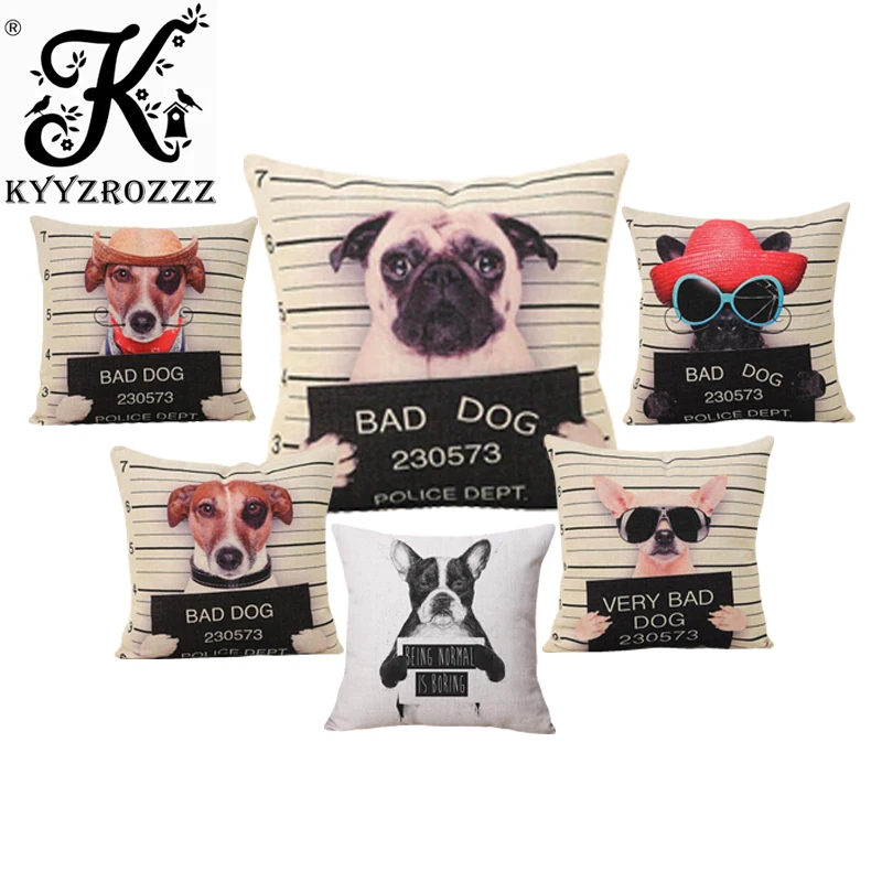 Cushion Cover Funny Bad Dog Pillow Animal Decorative Throw Pillow Cover Living Room Home Cotton Linen Cushion Cartoon Dog
Cushion Cover Funny Bad Dog Pillow Animal Decorative Throw Pillow Cover Living Room Home Cotton Linen Cushion Cartoon Dog