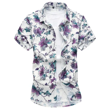 2018 summer new floral print camisa social men plus size 7XL cotton short sleeve shirts men dress
2018 summer new floral print camisa social men plus size 7XL cotton short sleeve shirts men dress