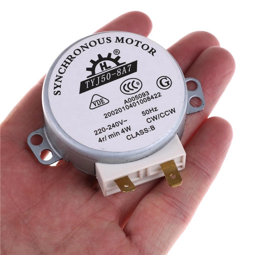 Synchronous Motor Hot Selling AC 220V-240V 50Hz CW/CCW Microwave Turntable Turn Table TYJ50-8A7 D Shaft 4 RPM VEJ20 P20
Synchronous Motor Hot Selling AC 220V-240V 50Hz CW/CCW Microwave Turntable Turn Table TYJ50-8A7 D Shaft 4 RPM VEJ20 P20