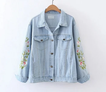 Autumn 2017 Cowboy Jacket Lady Fashion embroidery Design Long-sleeved Jacket Female New ultra-thin solid Denim Jacket
Autumn 2017 Cowboy Jacket Lady Fashion embroidery Design Long-sleeved Jacket Female New ultra-thin solid Denim Jacket
