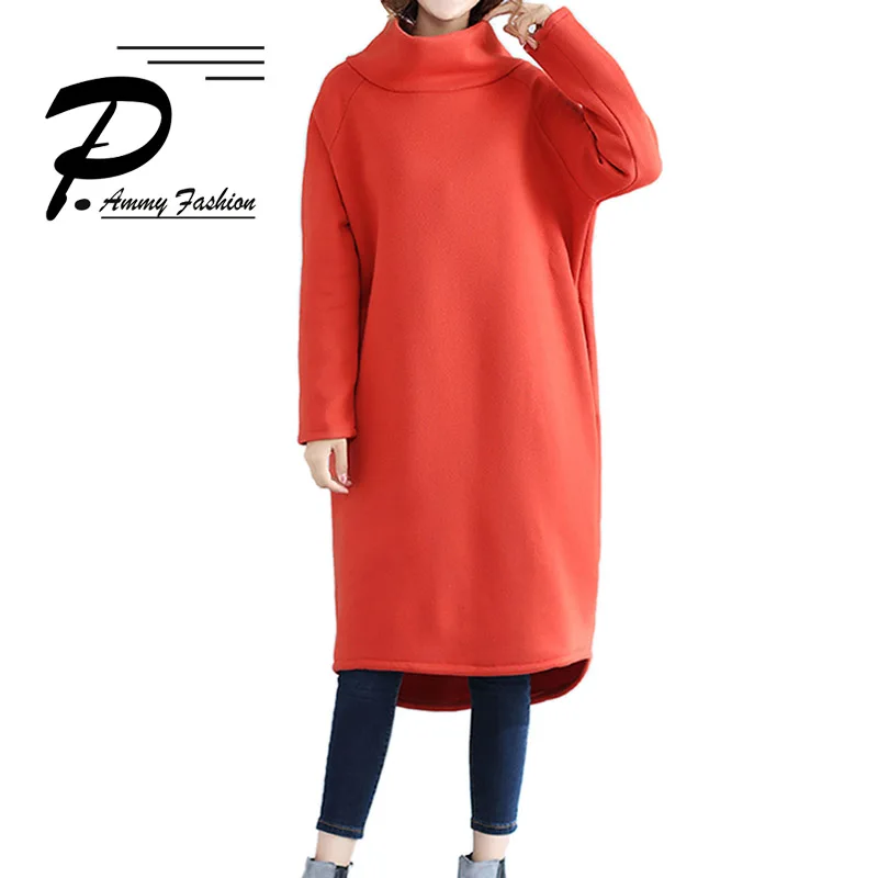 Women's Oversized Fleecy Lining Turtle Neck Sweatshirt Jumer Dress Hoodies 2017 winter fashion
Women's Oversized Fleecy Lining Turtle Neck Sweatshirt Jumer Dress Hoodies 2017 winter fashion