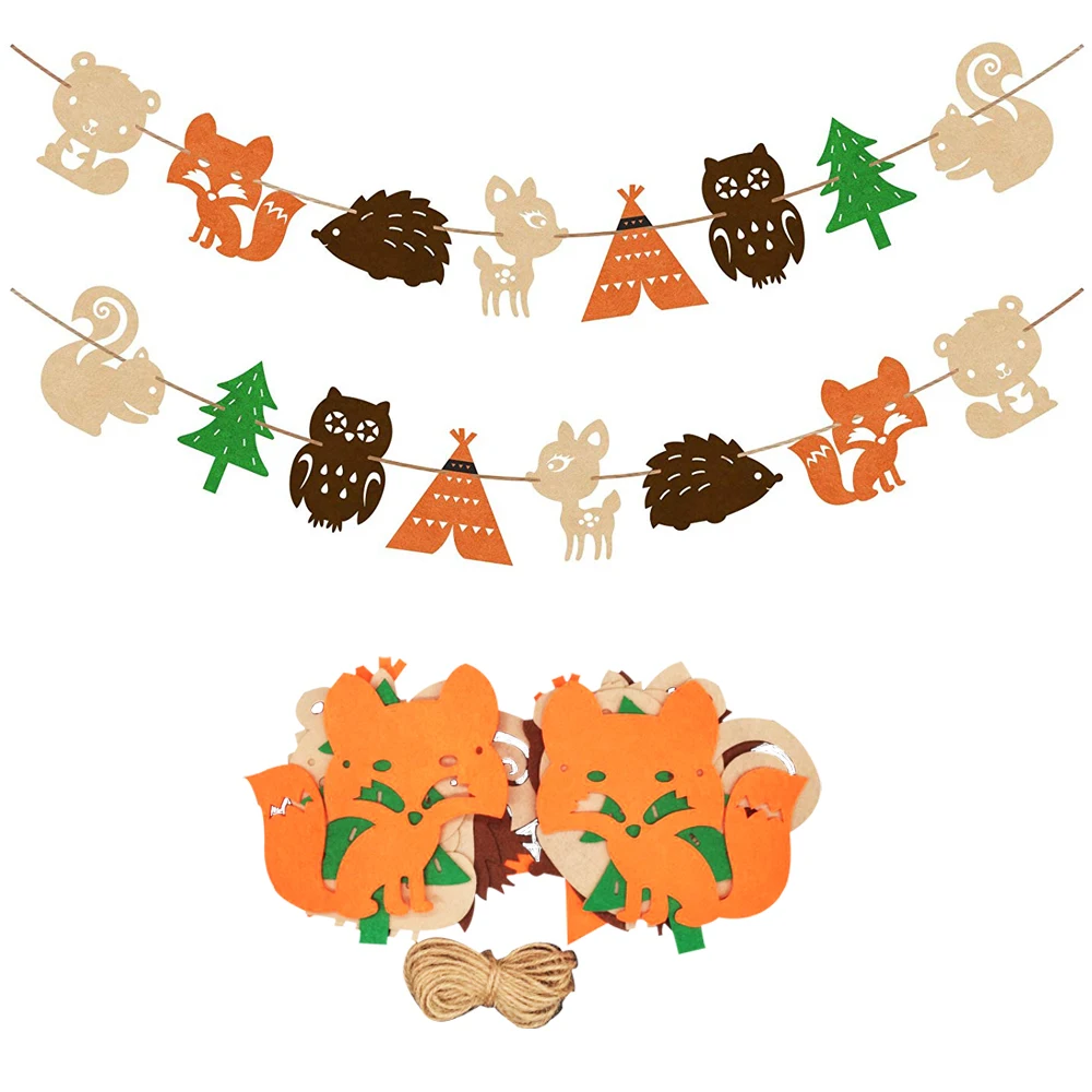 Jungle Animcal Banner Pennant Flags Forest Fox Felt Garland Kids Birthday Boy Girl Baby Shower Party Home Decoration
Jungle Animcal Banner Pennant Flags Forest Fox Felt Garland Kids Birthday Boy Girl Baby Shower Party Home Decoration