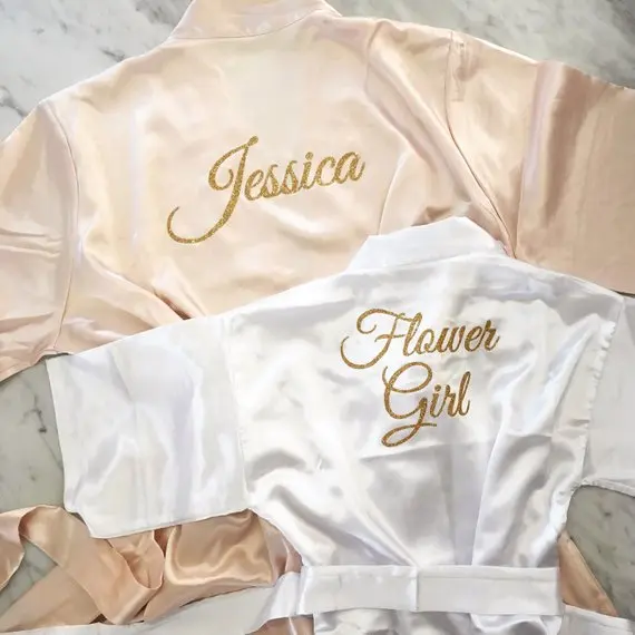 customize glitter Wedding bride robes Bridesmaid bridal Lingerie satin silk pajamas flower girl robes kimonos gowns party gifts
customize glitter Wedding bride robes Bridesmaid bridal Lingerie satin silk pajamas flower girl robes kimonos gowns party gifts