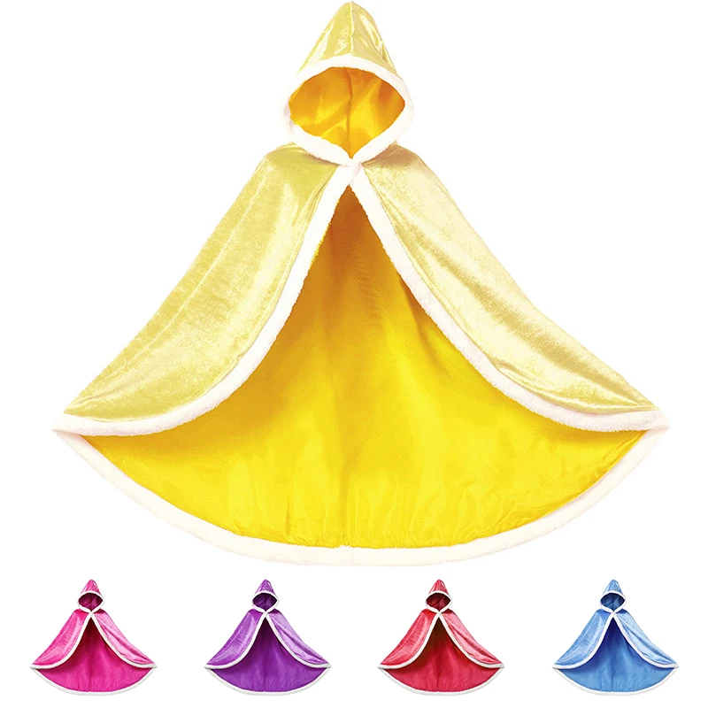 Girls Princess Cloak Faux Velvet Cape Halloween Costume Cosplay Cartoon Princess Belle Elsa Rapunzel Kids Warm Fancy Capes Coat
Girls Princess Cloak Faux Velvet Cape Halloween Costume Cosplay Cartoon Princess Belle Elsa Rapunzel Kids Warm Fancy Capes Coat