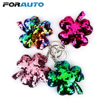 FORAUTO Keychain Glitter Pompom Sequins Key Chain Gift for Women Colorful Bling Four Leaf Clover Key Ring Car Bag Accessories
FORAUTO Keychain Glitter Pompom Sequins Key Chain Gift for Women Colorful Bling Four Leaf Clover Key Ring Car Bag Accessories