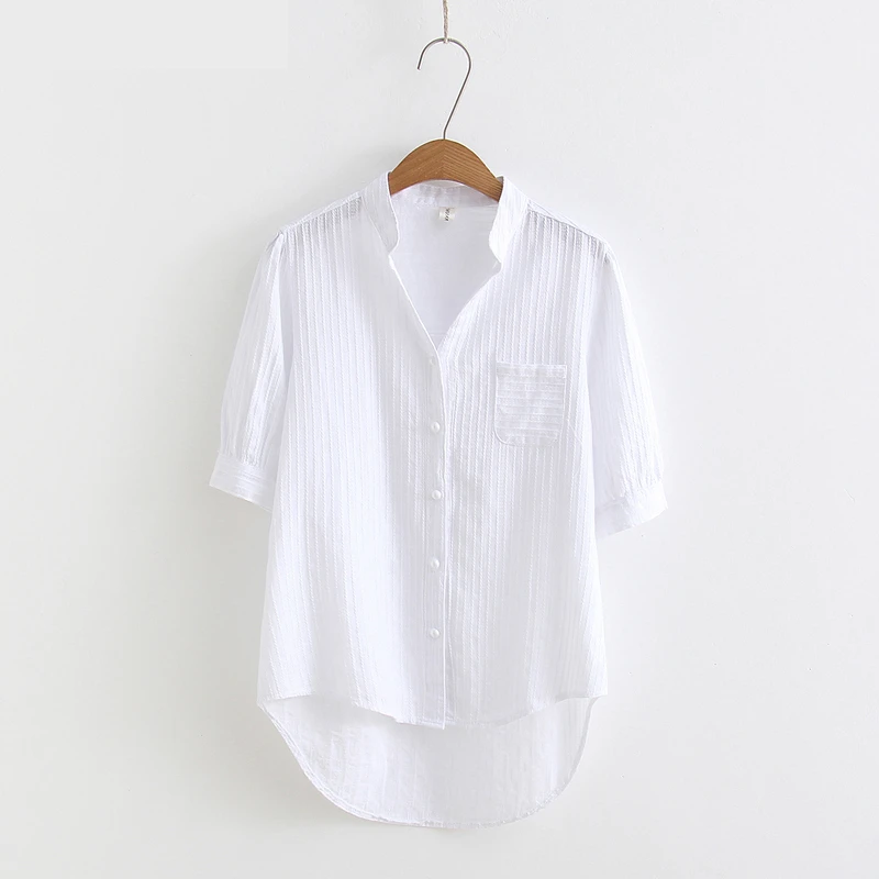 Soperwillton 100% Cotton Shirt White Blouse 2019 Autumn Summer Blouses Shirts Women Half Sleeve Casual Tops Solid Pocket Blusas
Soperwillton 100% Cotton Shirt White Blouse 2019 Autumn Summer Blouses Shirts Women Half Sleeve Casual Tops Solid Pocket Blusas