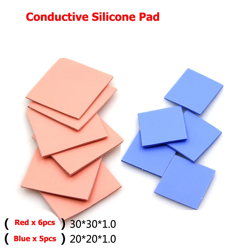 30x30x6pcs 20x20x5pcs Thermal Pad GPU CPU Heatsink Cooling Conductive Silicone Pad sheets for motherboard/computer host/Notebook
30x30x6pcs 20x20x5pcs Thermal Pad GPU CPU Heatsink Cooling Conductive Silicone Pad sheets for motherboard/computer host/Notebook