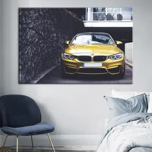 Car Painting Poster Wall-Art Home-Decoration Canvas Bmw Picture-Frame Modular Living-Room