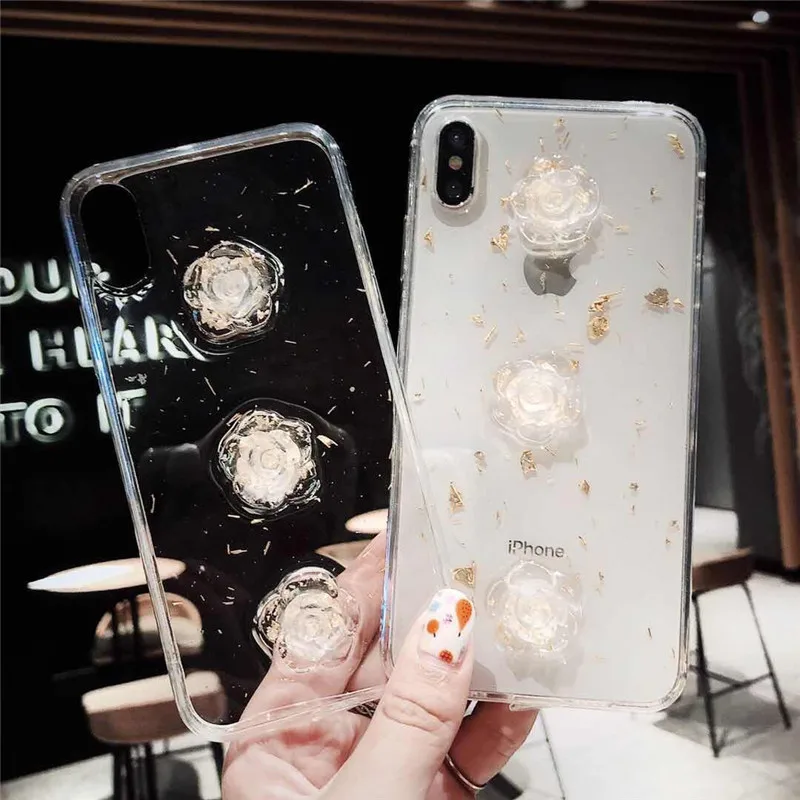 New Coque for Iphone 8Plus Case Glitter Foil Drop Glue Rose Flower Back Cover for Iphone 7Plus Xr Xs Max 6 6S Plus X10 Case Capa
New Coque for Iphone 8Plus Case Glitter Foil Drop Glue Rose Flower Back Cover for Iphone 7Plus Xr Xs Max 6 6S Plus X10 Case Capa