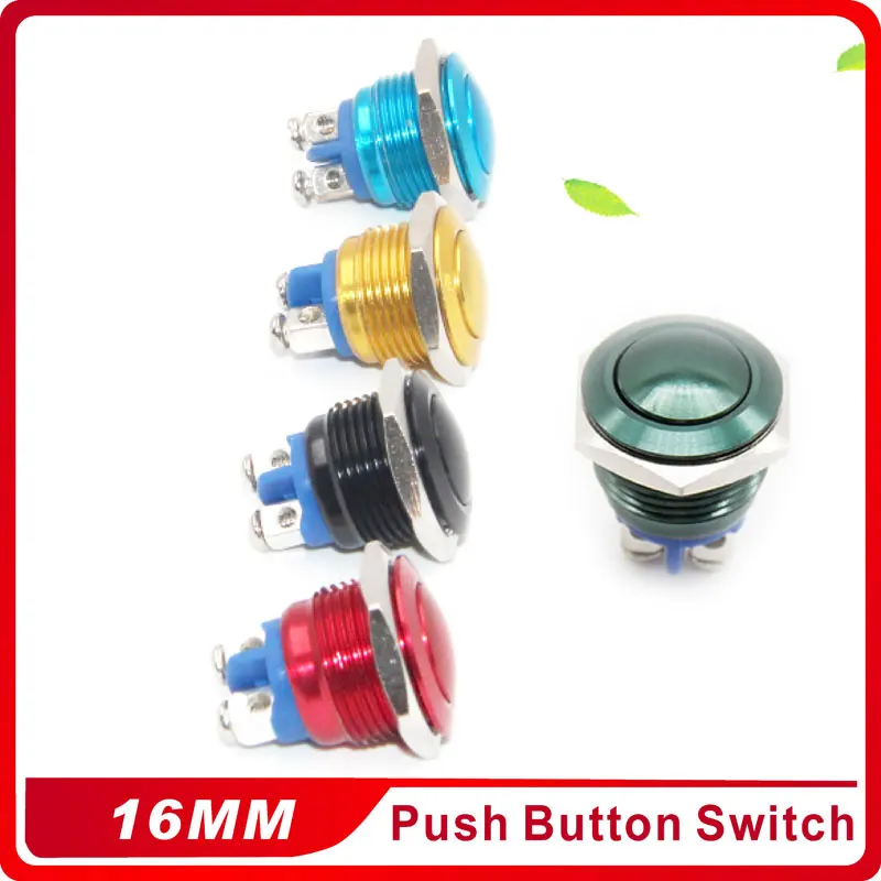 16mm Domed Round 1NO Reset Metal Oxidized Push Button Switch Screw Terminal Momentary Red Black Blue Gold Green Car Start
16mm Domed Round 1NO Reset Metal Oxidized Push Button Switch Screw Terminal Momentary Red Black Blue Gold Green Car Start
