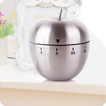 Creative kitchen stainless steel kitchen timer timer Silver Apple mechanical countdown reminder alarm clock
Creative kitchen stainless steel kitchen timer timer Silver Apple mechanical countdown reminder alarm clock