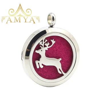 AMYA Jewelry 10pcs Stainless Steel Christmas Deer Elk Premium Aromatherapy Essential Oil Diffuser Locket Pendant Women Necklace
AMYA Jewelry 10pcs Stainless Steel Christmas Deer Elk Premium Aromatherapy Essential Oil Diffuser Locket Pendant Women Necklace