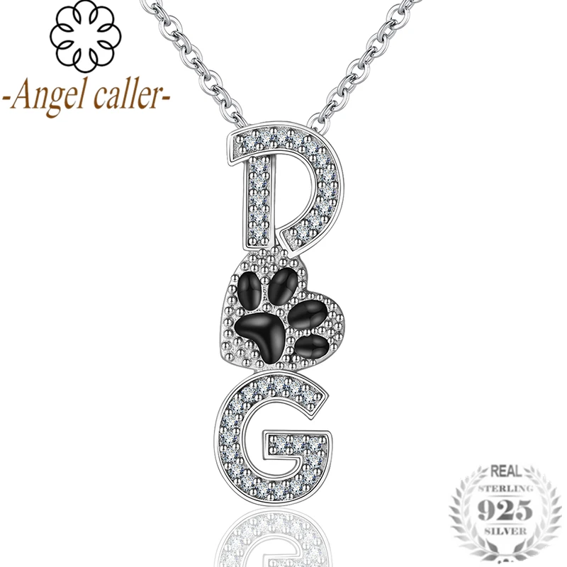 Angel Caller 925 Sterling Silver DOG Footprint Pendant Necklace with Luxury Zircon Fine Jewelry for Women Girls Gift CYD326
Angel Caller 925 Sterling Silver DOG Footprint Pendant Necklace with Luxury Zircon Fine Jewelry for Women Girls Gift CYD326