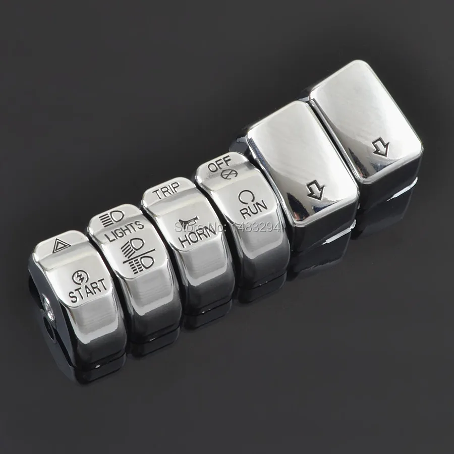 Chrome Engrave Hand Control Switch Housing Button Caps Kit Fit For Harley 14-Later XL/12-Later Dyna & 11-15 Softail Models
Chrome Engrave Hand Control Switch Housing Button Caps Kit Fit For Harley 14-Later XL/12-Later Dyna & 11-15 Softail Models