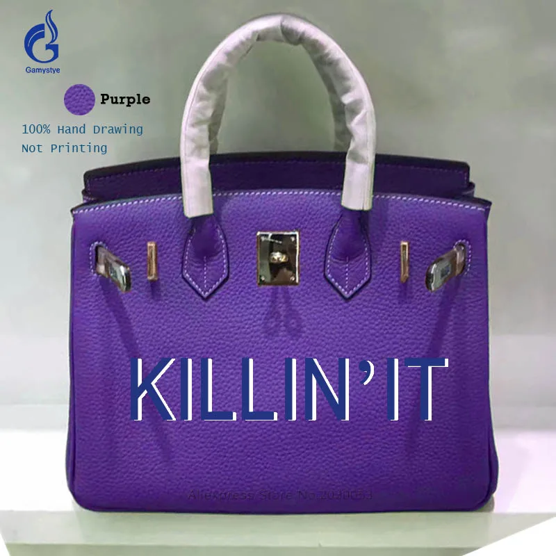 Ladies Hand Bags 25cm Hand Painted Graffiti Crossbody Bag 2018 Newest Purple Messenger Bags Hardware Cow Leather Casual Totes Y
Ladies Hand Bags 25cm Hand Painted Graffiti Crossbody Bag 2018 Newest Purple Messenger Bags Hardware Cow Leather Casual Totes Y