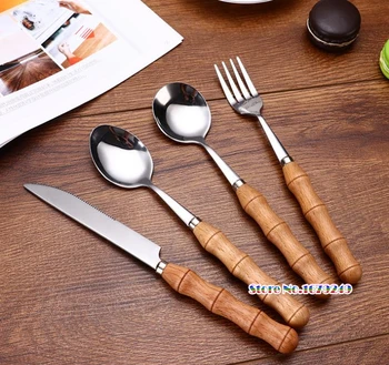 30set Creative Bamboo Joint Stainless Steel Wooden Cutlery Set Dinnerware Tableware Silverware Sets Dinner
30set Creative Bamboo Joint Stainless Steel Wooden Cutlery Set Dinnerware Tableware Silverware Sets Dinner