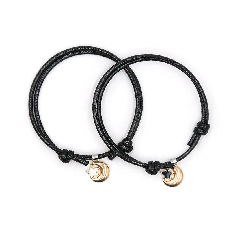 2019 New fashion bracelet for women and men couple bracelets for lovers simple rope chain moon and star paired bracelet gifts 
2019 New fashion bracelet for women and men couple bracelets for lovers simple rope chain moon and star paired bracelet gifts