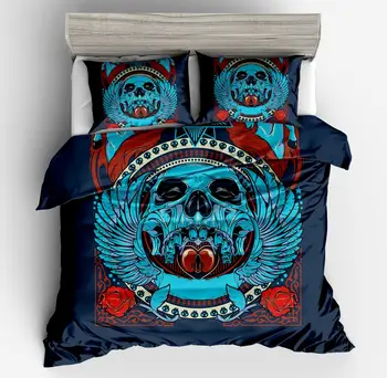 Hot sell 3d fashion Couples blue skull Bedding Sets for sugar Flowers skull duvet cover with pillow case twin full queen size
Hot sell 3d fashion Couples blue skull Bedding Sets for sugar Flowers skull duvet cover with pillow case twin full queen size