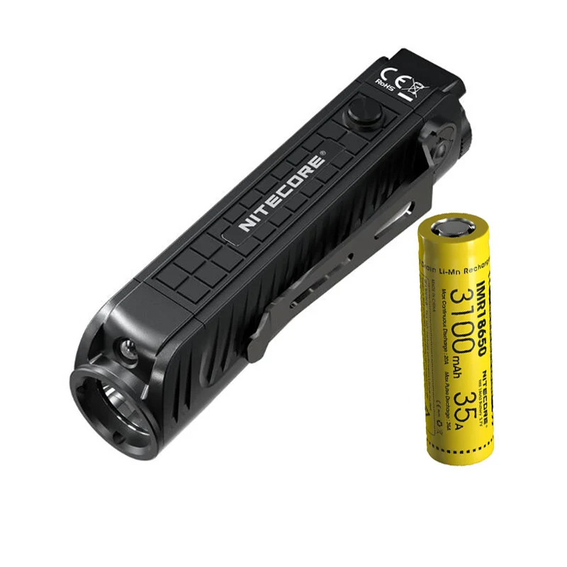 

NITECORE P18 Unibody Die-cast Tactical Flashlight XHP35 HD red LED max 1800 lumen throw 182M torch with 3100mAh 35A battery