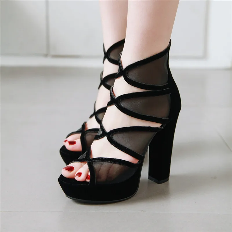 YMECHIC 2019 Fashion Party Block High Heel Shoes Summer Black Platform Mesh Cross Strap Gladiator Sandals Women Plus Size 34-43
YMECHIC 2019 Fashion Party Block High Heel Shoes Summer Black Platform Mesh Cross Strap Gladiator Sandals Women Plus Size 34-43