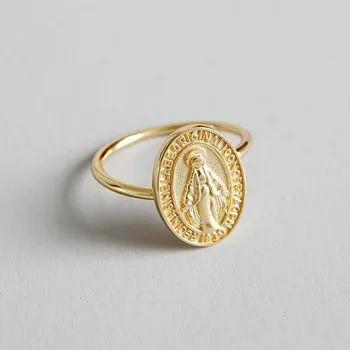 18K Yellow Gold plated 100% Authentic 925 Sterling Silver Fine Jewelry Golden Virgin Mary Medal Open Index Finger Ring J91
18K Yellow Gold plated 100% Authentic 925 Sterling Silver Fine Jewelry Golden Virgin Mary Medal Open Index Finger Ring J91