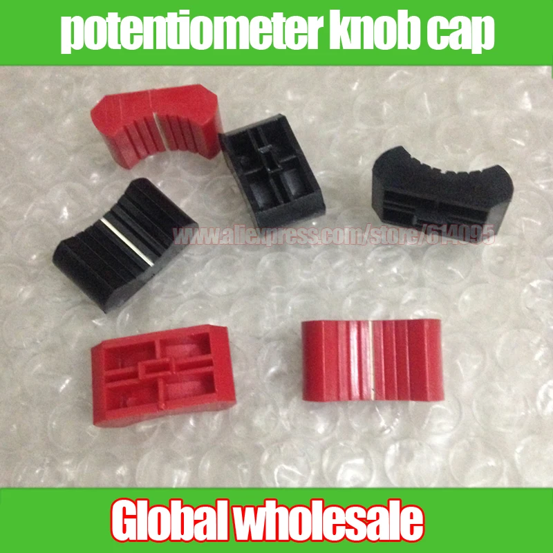 6pcs mixer fader Straight slide potentiometer knob cap / red / black / hole 4MM wide version / L24.5MM * W13.7MM * H10.8MM
6pcs mixer fader Straight slide potentiometer knob cap / red / black / hole 4MM wide version / L24.5MM * W13.7MM * H10.8MM