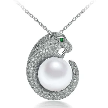 Freshwater Cultured Pearl Pendant Necklace In 925 Sterling Silver Fashion Birthsday Gift Leopard Panther Girl Women's Jewelry
Freshwater Cultured Pearl Pendant Necklace In 925 Sterling Silver Fashion Birthsday Gift Leopard Panther Girl Women's Jewelry