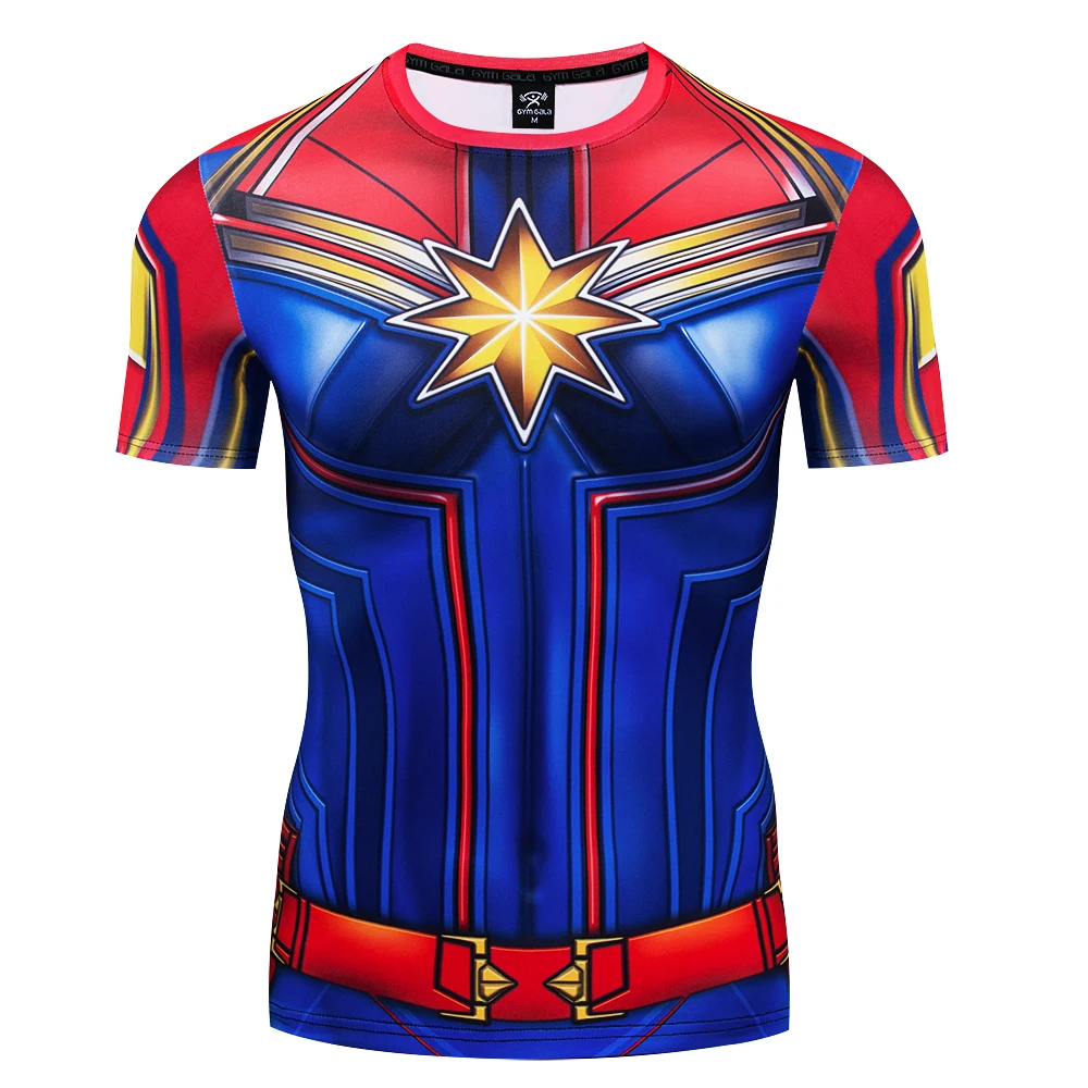 Same To Captain Marvel Tops Tee 3D Printed Vivid Tight Strong Shape Line Suit Elastic Fat Size Short Shirt O-neck Fast-dry Shirt
Same To Captain Marvel Tops Tee 3D Printed Vivid Tight Strong Shape Line Suit Elastic Fat Size Short Shirt O-neck Fast-dry Shirt