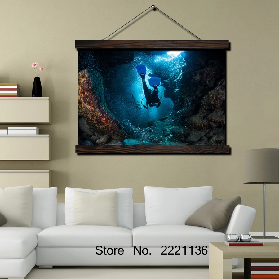Diver Underwater Blue Scroll Painting Modern Home Framed Hanging Wall Decoration Artworks in High Definition Print Poster
Diver Underwater Blue Scroll Painting Modern Home Framed Hanging Wall Decoration Artworks in High Definition Print Poster
