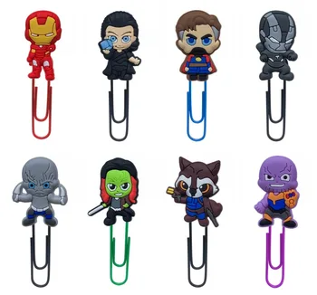 8PCS Avengers PVC Paper Clips Cartoon Bookmarks Pen Holder Office School Supplies Magazine Label Reading Kids Favor
8PCS Avengers PVC Paper Clips Cartoon Bookmarks Pen Holder Office School Supplies Magazine Label Reading Kids Favor