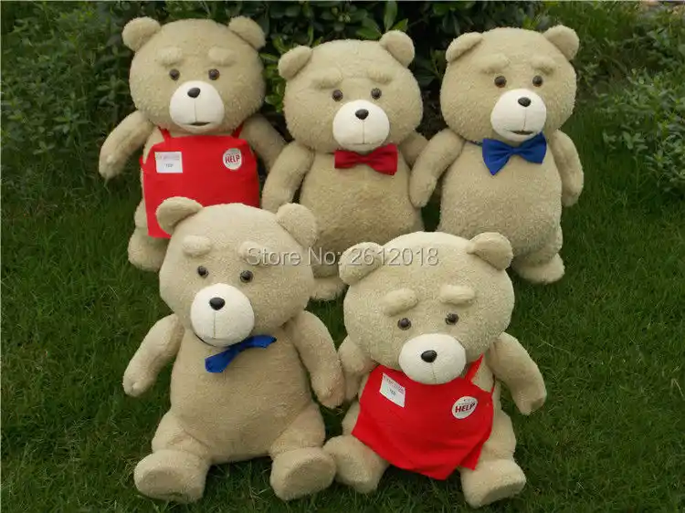 new ted movie teddy plush 45cm, standing sitting ted plush bear